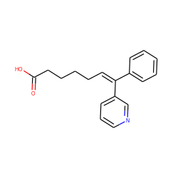 O=C(O)CCCC/C=C(/c1ccccc1)c1cccnc1 ZINC000002019975