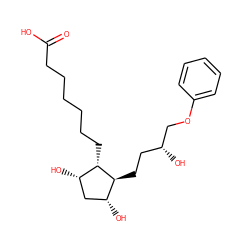 O=C(O)CCCCCC[C@H]1[C@@H](O)C[C@@H](O)[C@@H]1CC[C@@H](O)COc1ccccc1 ZINC000013805713