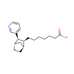 O=C(O)CCCCCC[C@H]1[C@H]2CC[C@@H](C2)[C@H]1c1cccnc1 ZINC000100021676