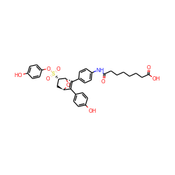 O=C(O)CCCCCCC(=O)Nc1ccc(C2=C(c3ccc(O)cc3)[C@H]3C[C@H](S(=O)(=O)Oc4ccc(O)cc4)[C@H]2O3)cc1 ZINC000473086650