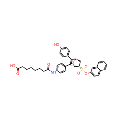 O=C(O)CCCCCCC(=O)Nc1ccc(C2=C(c3ccc(O)cc3)[C@H]3C[C@H](S(=O)(=O)Oc4ccc5ccccc5c4)[C@H]2O3)cc1 ZINC000473094109