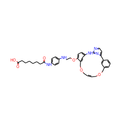 O=C(O)CCCCCCC(=O)Nc1ccc(NCCOc2ccc3cc2COC/C=C/COCc2cccc(c2)-c2ccnc(n2)N3)cc1 ZINC001772589871