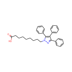 O=C(O)CCCCCCCCn1nc(-c2ccccc2)c(-c2ccccc2)c1-c1ccccc1 ZINC000001914951