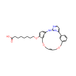 O=C(O)CCCCCCCOc1ccc2cc1COC/C=C/COCc1cccc(c1)-c1ccnc(n1)N2 ZINC001772653173