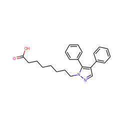 O=C(O)CCCCCCCn1ncc(-c2ccccc2)c1-c1ccccc1 ZINC000001914975