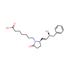 O=C(O)CCCCCCN1C(=O)CC[C@@H]1/C=C/[C@@H](O)Cc1ccccc1 ZINC000013488381