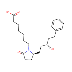 O=C(O)CCCCCCN1C(=O)CC[C@@H]1CC[C@@H](O)CCc1ccccc1 ZINC000036160072