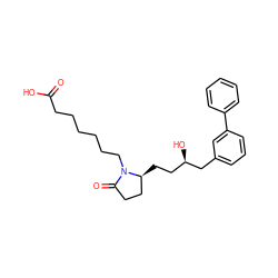 O=C(O)CCCCCCN1C(=O)CC[C@@H]1CC[C@@H](O)Cc1cccc(-c2ccccc2)c1 ZINC000036160147