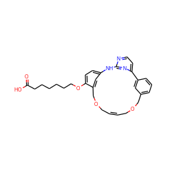 O=C(O)CCCCCCOc1ccc2cc1COC/C=C/COCc1cccc(c1)-c1ccnc(n1)N2 ZINC001772649467