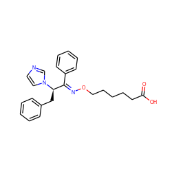 O=C(O)CCCCCO/N=C(\c1ccccc1)[C@@H](Cc1ccccc1)n1ccnc1 ZINC000013738896