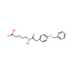 O=C(O)CCCCN(O)C(=O)Cc1ccc(OCc2ccccc2)cc1 ZINC000029547179