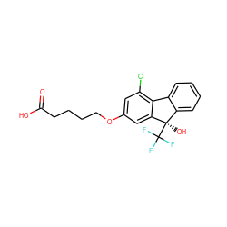 O=C(O)CCCCOc1cc(Cl)c2c(c1)[C@](O)(C(F)(F)F)c1ccccc1-2 ZINC000144829430