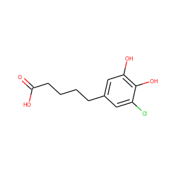 O=C(O)CCCCc1cc(O)c(O)c(Cl)c1 ZINC000027902983