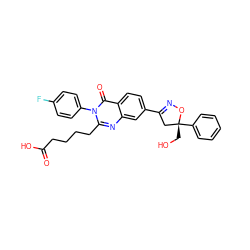 O=C(O)CCCCc1nc2cc(C3=NO[C@](CO)(c4ccccc4)C3)ccc2c(=O)n1-c1ccc(F)cc1 ZINC000103240759