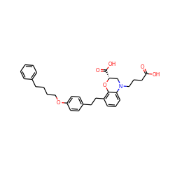 O=C(O)CCCN1C[C@@H](C(=O)O)Oc2c(CCc3ccc(OCCCCc4ccccc4)cc3)cccc21 ZINC000059625541