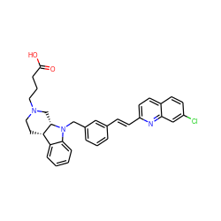 O=C(O)CCCN1CC[C@H]2c3ccccc3N(Cc3cccc(/C=C/c4ccc5ccc(Cl)cc5n4)c3)[C@H]2C1 ZINC000043023421