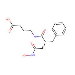 O=C(O)CCCNC(=O)[C@@H](CC(=O)NO)Cc1ccccc1 ZINC000029316918