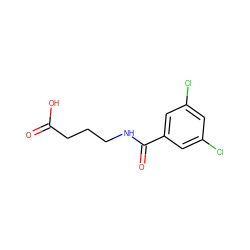 O=C(O)CCCNC(=O)c1cc(Cl)cc(Cl)c1 ZINC000021962526