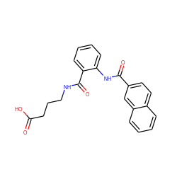 O=C(O)CCCNC(=O)c1ccccc1NC(=O)c1ccc2ccccc2c1 ZINC000169333657