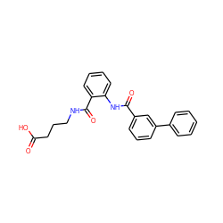 O=C(O)CCCNC(=O)c1ccccc1NC(=O)c1cccc(-c2ccccc2)c1 ZINC000169333653