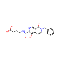 O=C(O)CCCNC(=O)c1ncc2c(=O)n(Cc3ccccc3)ccc2c1O ZINC000169710917