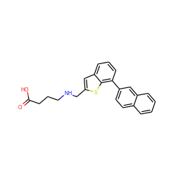 O=C(O)CCCNCc1cc2cccc(-c3ccc4ccccc4c3)c2s1 ZINC000914431444