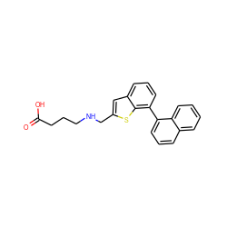 O=C(O)CCCNCc1cc2cccc(-c3cccc4ccccc34)c2s1 ZINC001772639494