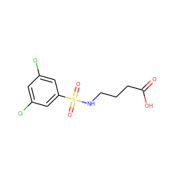 O=C(O)CCCNS(=O)(=O)c1cc(Cl)cc(Cl)c1 ZINC000034936953