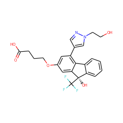 O=C(O)CCCOc1cc(-c2cnn(CCO)c2)c2c(c1)[C@](O)(C(F)(F)F)c1ccccc1-2 ZINC000143503001