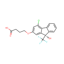 O=C(O)CCCOc1cc(Cl)c2c(c1)[C@](O)(C(F)(F)F)c1ccccc1-2 ZINC000116910523