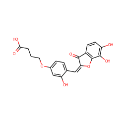 O=C(O)CCCOc1ccc(/C=C2/Oc3c(ccc(O)c3O)C2=O)c(O)c1 ZINC000027427169