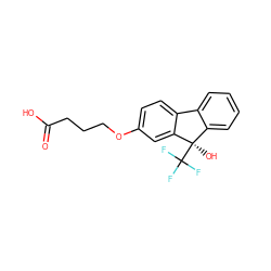 O=C(O)CCCOc1ccc2c(c1)[C@](O)(C(F)(F)F)c1ccccc1-2 ZINC000144774718