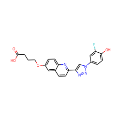 O=C(O)CCCOc1ccc2nc(-c3cn(-c4ccc(O)c(F)c4)nn3)ccc2c1 ZINC001772585464