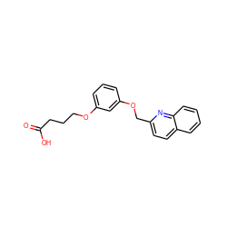 O=C(O)CCCOc1cccc(OCc2ccc3ccccc3n2)c1 ZINC000028218135