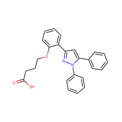 O=C(O)CCCOc1ccccc1-c1cc(-c2ccccc2)n(-c2ccccc2)n1 ZINC000095586598