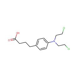 O=C(O)CCCc1ccc(N(CCCl)CCCl)cc1 ZINC000000001115