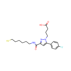 O=C(O)CCCn1nc(C(=O)NCCCCCCS)cc1-c1ccc(F)cc1 ZINC000653701101