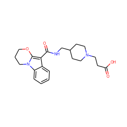 O=C(O)CCN1CCC(CNC(=O)c2c3n(c4ccccc24)CCCO3)CC1 ZINC000066251964