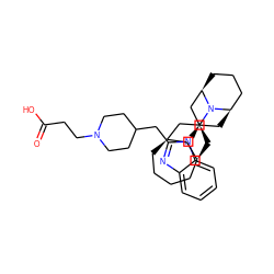 O=C(O)CCN1CCC(Cc2nc3ccccc3n2[C@@H]2C[C@@H]3CCC[C@H](C2)N3[C@H]2C[C@H]3CCCC[C@H](C3)C2)CC1 ZINC000473215487