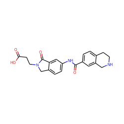 O=C(O)CCN1Cc2ccc(NC(=O)c3ccc4c(c3)CNCC4)cc2C1=O ZINC000072106251