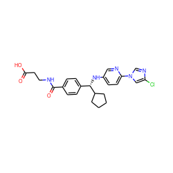 O=C(O)CCNC(=O)c1ccc([C@H](Nc2ccc(-n3cnc(Cl)c3)nc2)C2CCCC2)cc1 ZINC000096170504