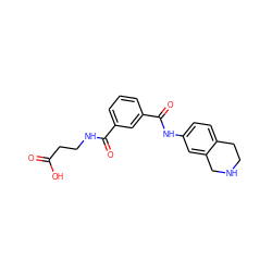 O=C(O)CCNC(=O)c1cccc(C(=O)Nc2ccc3c(c2)CNCC3)c1 ZINC000036269308