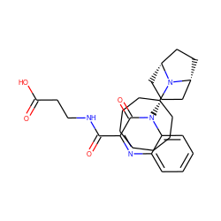 O=C(O)CCNC(=O)c1nc2ccccc2n([C@@H]2C[C@@H]3CC[C@H](C2)N3C2CCCCCCC2)c1=O ZINC000114710457