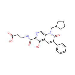 O=C(O)CCNC(=O)c1ncc2c(cc(-c3ccccc3)c(=O)n2CC2CCCC2)c1O ZINC000169711100