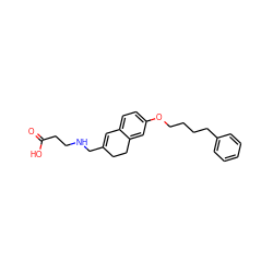 O=C(O)CCNCC1=Cc2ccc(OCCCCc3ccccc3)cc2CC1 ZINC000059615387