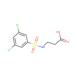 O=C(O)CCNS(=O)(=O)c1cc(Cl)cc(Cl)c1 ZINC000034936903