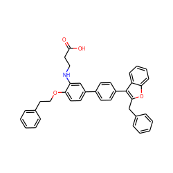 O=C(O)CCNc1cc(-c2ccc(-c3c(Cc4ccccc4)oc4ccccc34)cc2)ccc1OCCc1ccccc1 ZINC000028757915