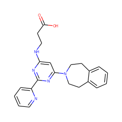 O=C(O)CCNc1cc(N2CCc3ccccc3CC2)nc(-c2ccccn2)n1 ZINC000095616592