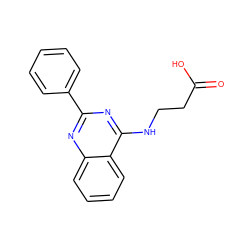 O=C(O)CCNc1nc(-c2ccccc2)nc2ccccc12 ZINC000000119380