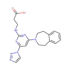 O=C(O)CCNc1nc(N2CCc3ccccc3CC2)cc(-n2ccnn2)n1 ZINC000653709713